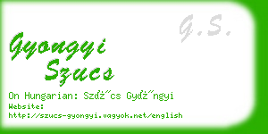 gyongyi szucs business card
